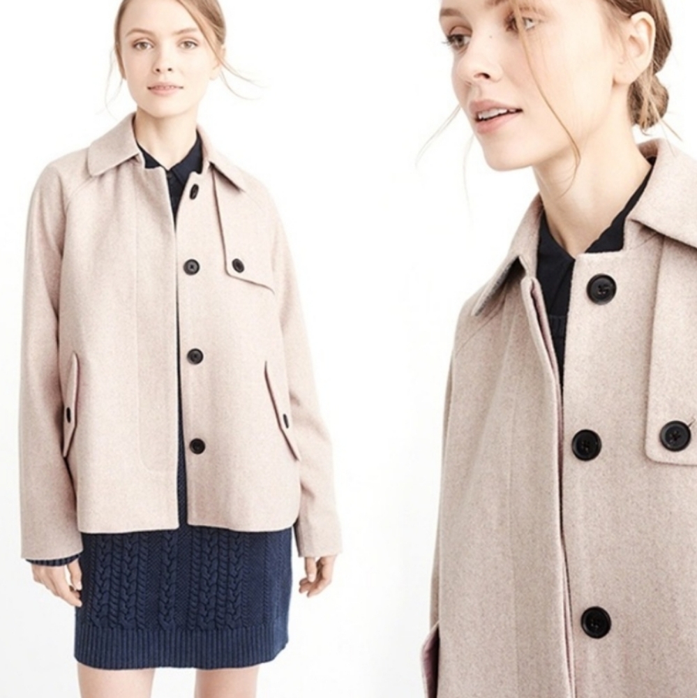 Abercrombie & Fitch Women's Pea Coat in Light Pink
